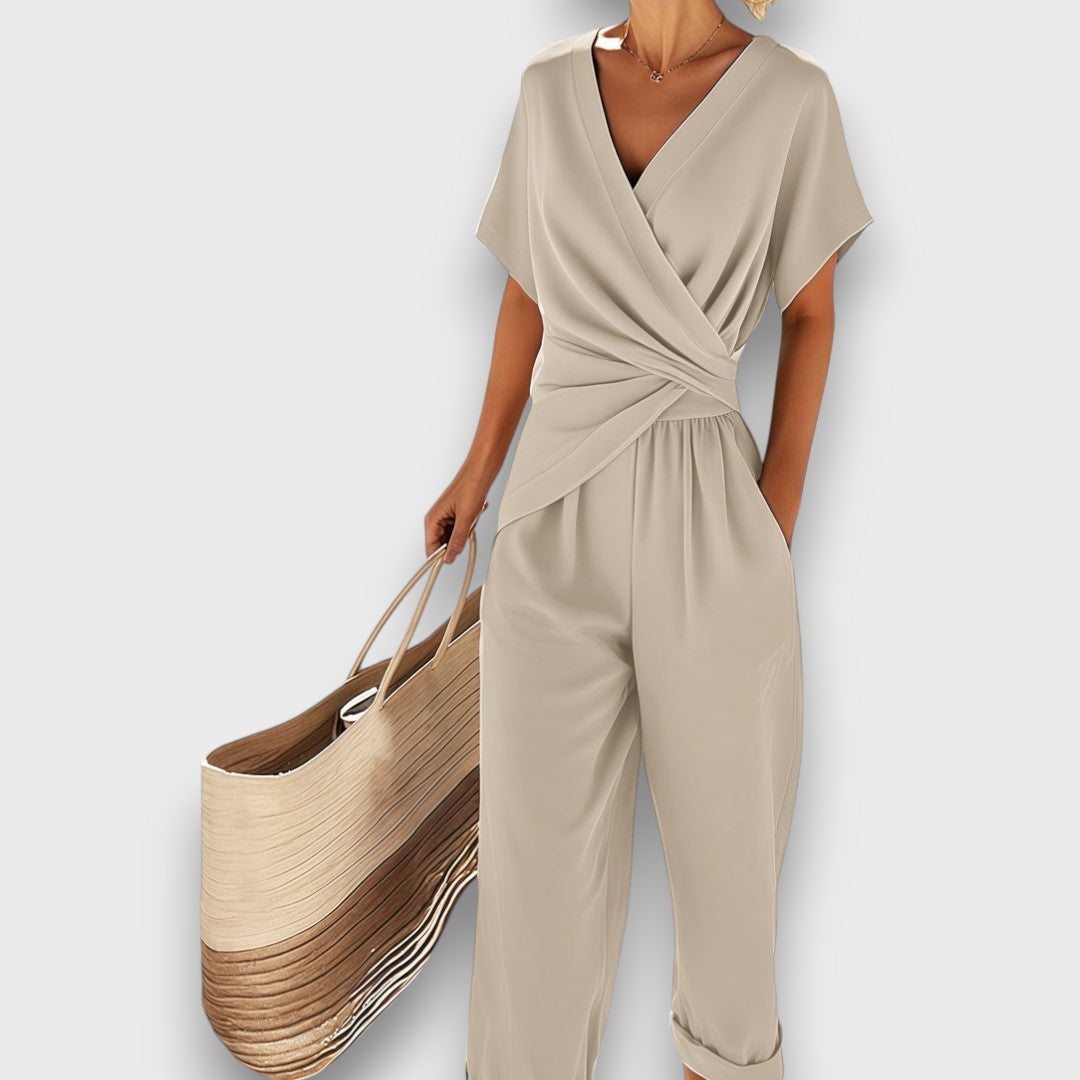 Celira – Conjunto de 2 Piezas Estilo Mono con Efecto Cruzado